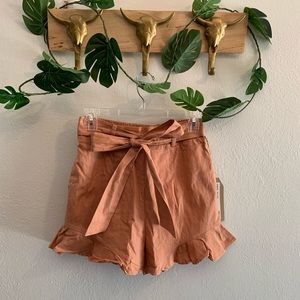 Clay high rise ruffled shorts